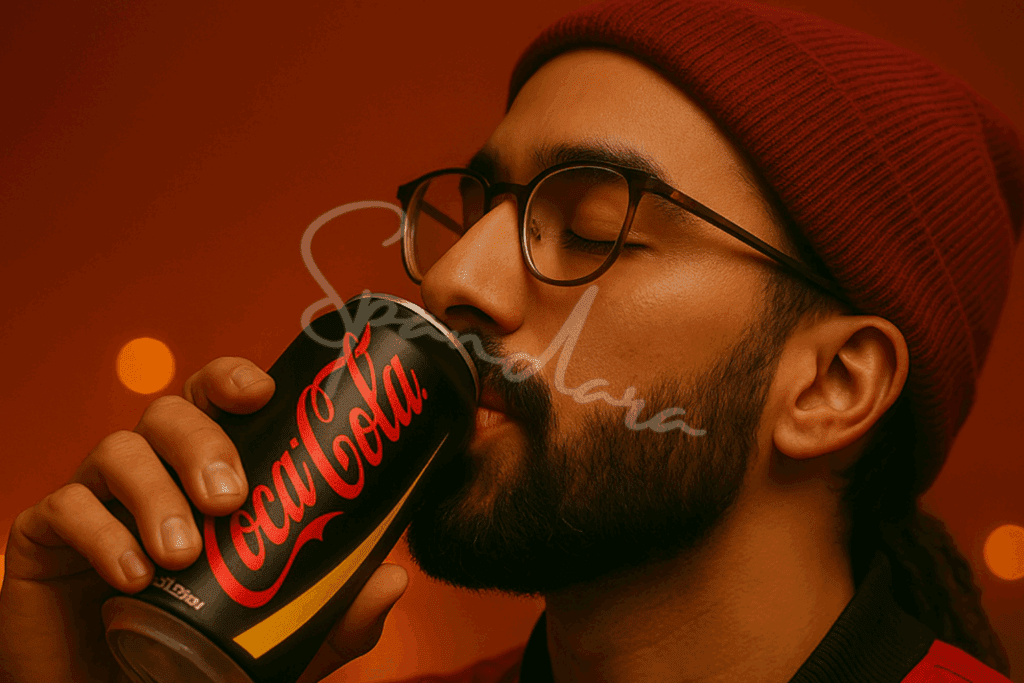 sipping sugarcane cocacola man 2