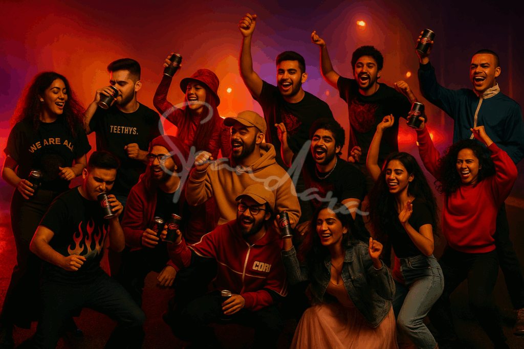 urban youth celebration for the new cocacola taste